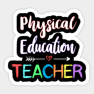 Physical Education Teacher School PE Teacher Fitness Sticker